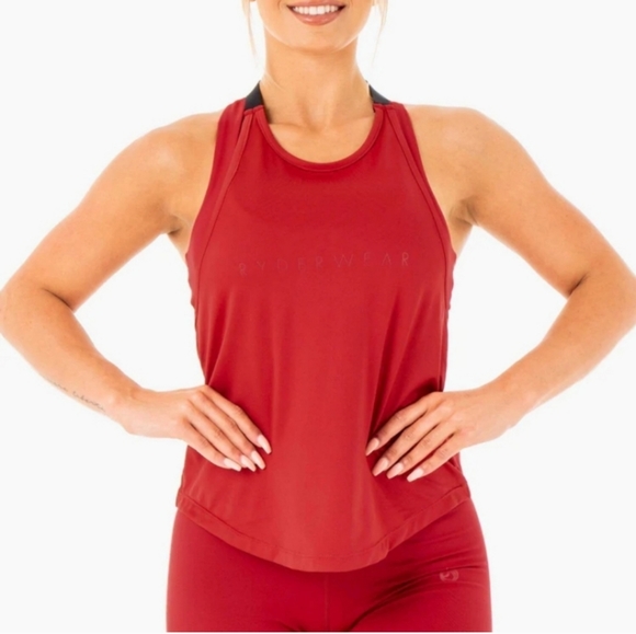 Ryderwear red t-back tank top - Picture 4 of 10